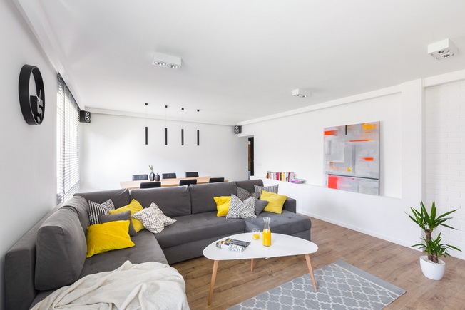 Boden im Wohnzimmer – Fliesen, Paneele oder vielleicht Parkett? Modische Innenraumgestaltungen Boden im Wohnzimmer
